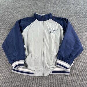 Nike New York Yankees Jacket Mens 4XL Navy Gray Full Zip GIII Sports Carl Banks